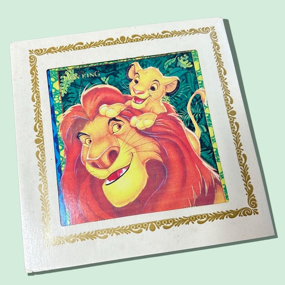 Set Of Two Vintage Disney Lion King Mufasa And Simba Glads Art Fair Prize Decor - Picture 2 of 7
